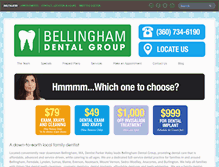 Tablet Screenshot of bellinghamdentalgroup.com